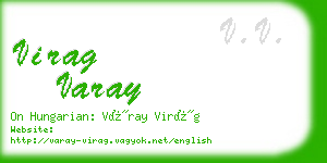 virag varay business card